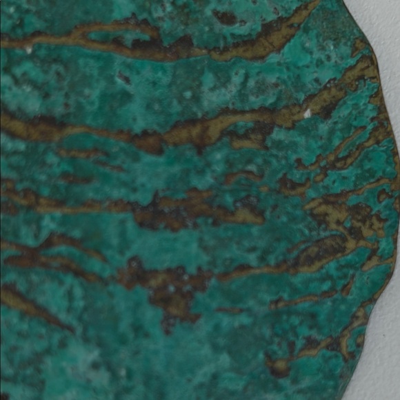 Large Vintage Patina Leaf Earrings - Picture 8 of 9